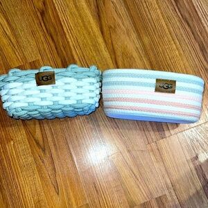 2 - 10 x 7 Woven Fabric decorative/storage UGG baskets!